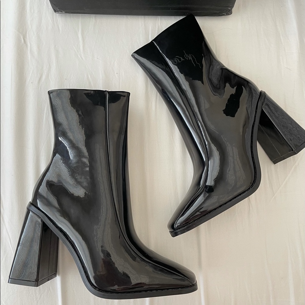 Nasty Gal vinyl boots